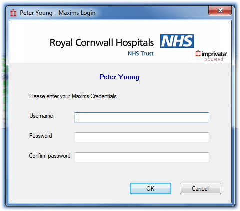 Screen shot of a dialog box featuring a login form for single sign-on